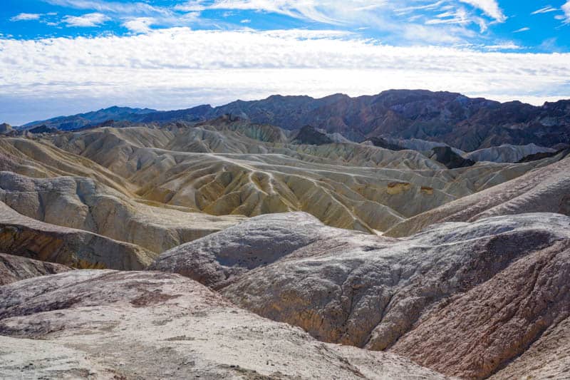 View from Zabriskie point in Death Valley National Park in California