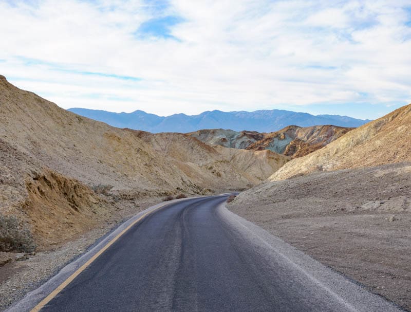 Artist's Drive in Death Valley is fully paved