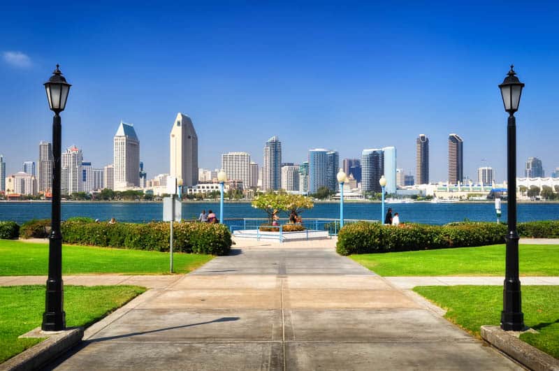 View of San Diego from Coronado Island California