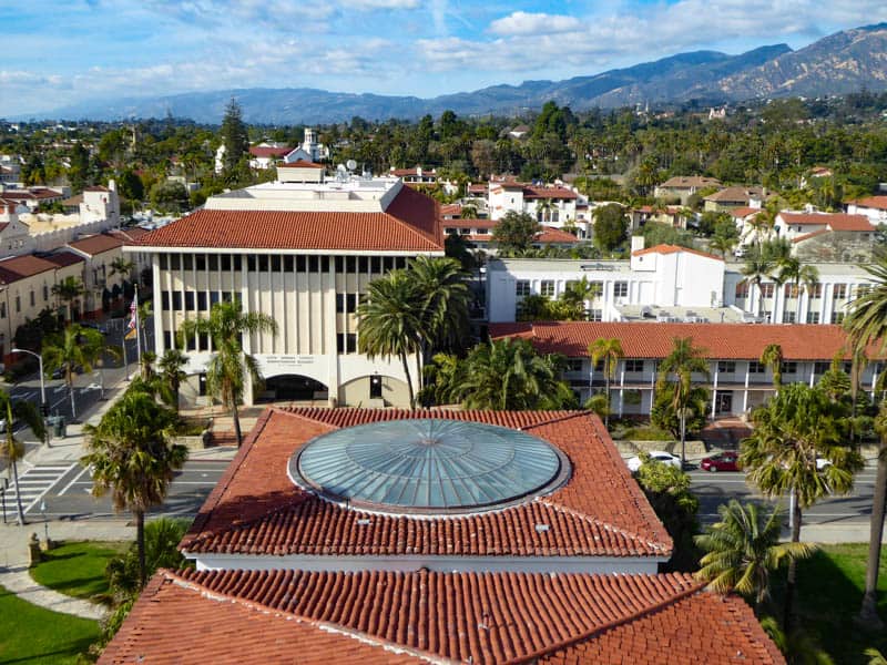 View from Clock Tower County Courthouse Santa Barbara California