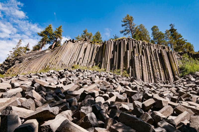 Devils Postpile National Monument in Mammoth Lakes California