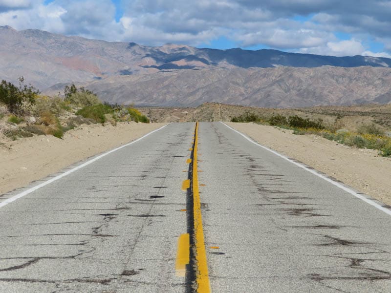 Road to Coachella Valley Preserve near Palm Springs California