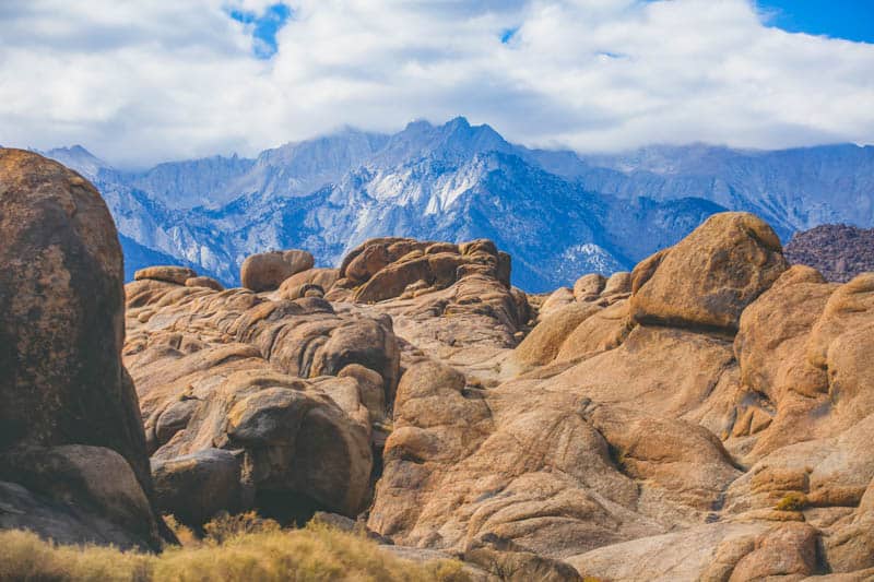 View in Alabama Hills California