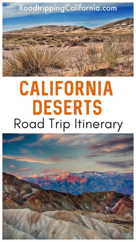 Click to discover a detailed day-by-day itinerary for an epic road trip through the southern California deserts, from Death Valley National Park to Joshua Tree National Park and more!