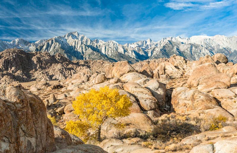 Fall in the Alabama Hills of California