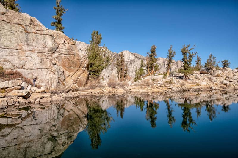 Reflections at Lone Pine Lake in the Sierra Nevada of California