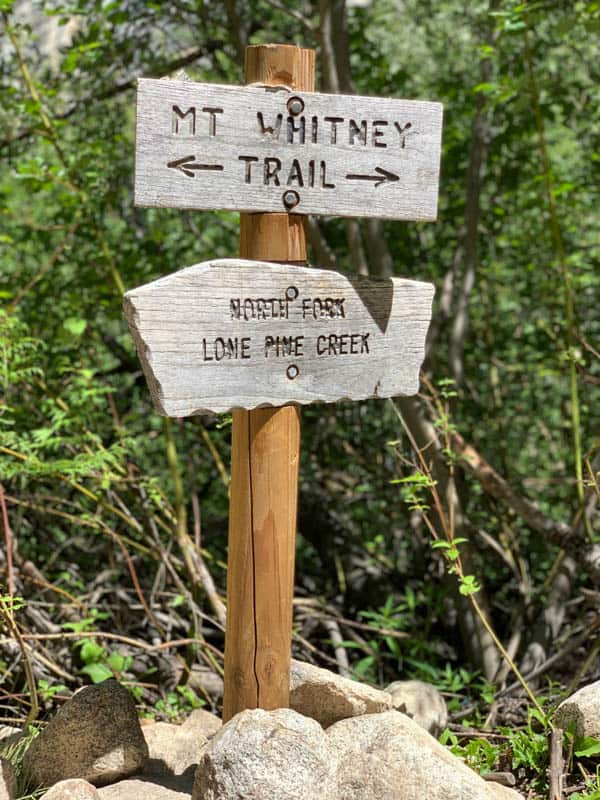 Mount Whitney Trail Marker in California