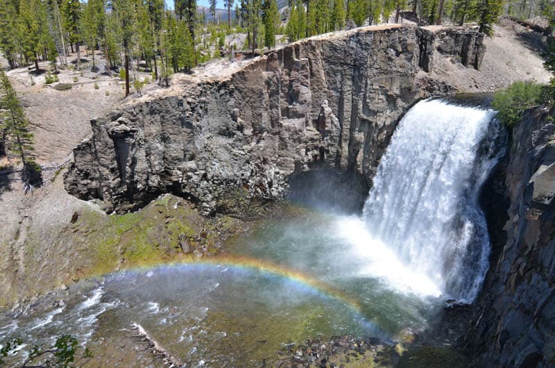 Rainbow Falls in Summer Mammoth Lakes California