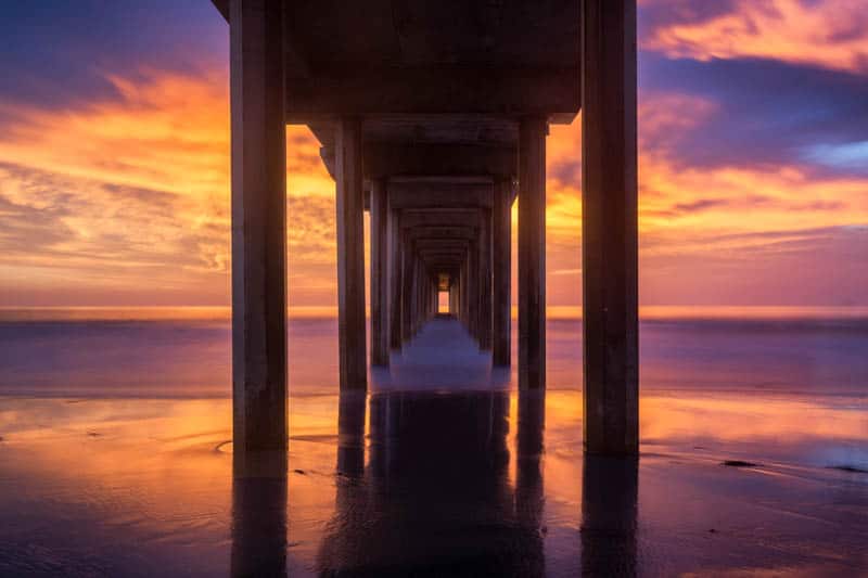 Scripps Pier at Sunset, La Jolla, California