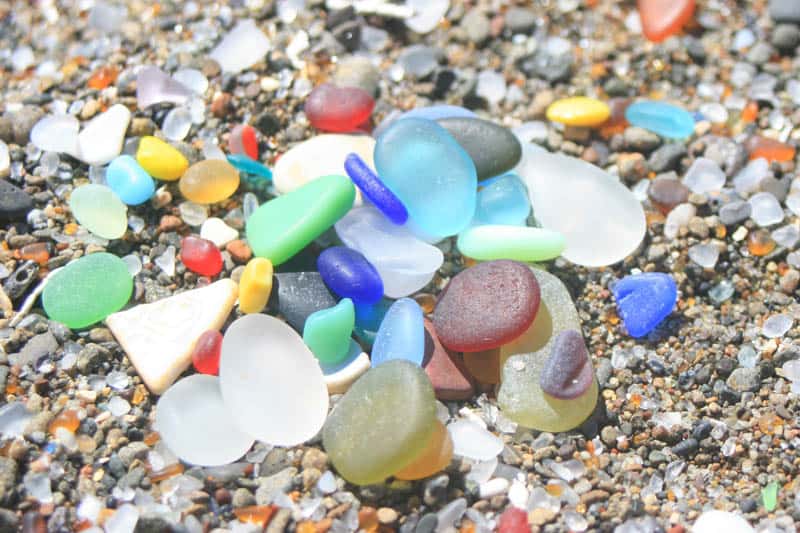 Sea Glass at Glass Beach Fort Bragg California