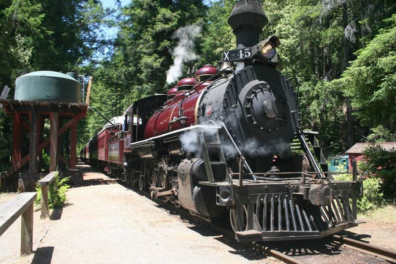 The Skunk Train in Fort Bragg California