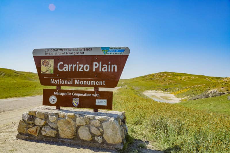Carrizo Plain National Monument Sign