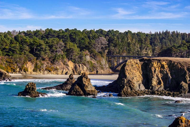 Russian Gulch State Park in Mendocino California