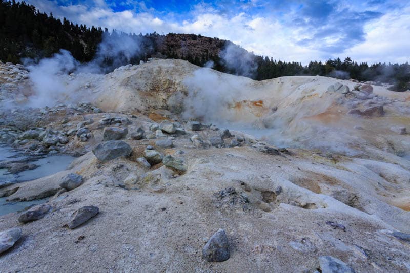 Hydrothermal Features in Lassen Volcanic National Park in California