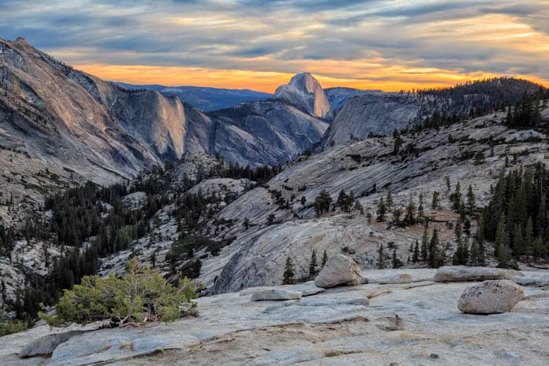 Olmsted Point along Tioga Road in Yosemite NP California