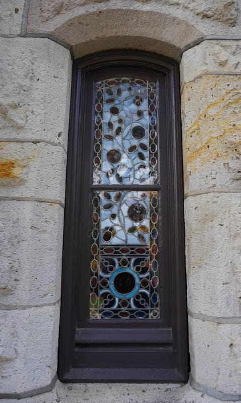 Stained glass at Rhine House in Napa Valley