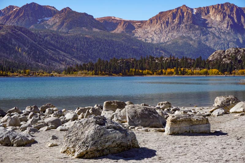 Boulders at June Lake in California