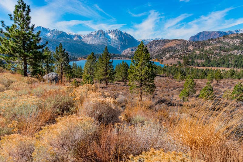 June Lake view from the overlook along the June Lake Loop road.