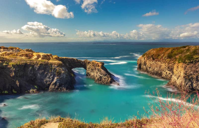 The beautiful Mendocino Coast in California