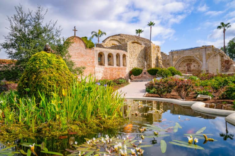 Mission San Juan Capistrano is one of the most visited California missions.