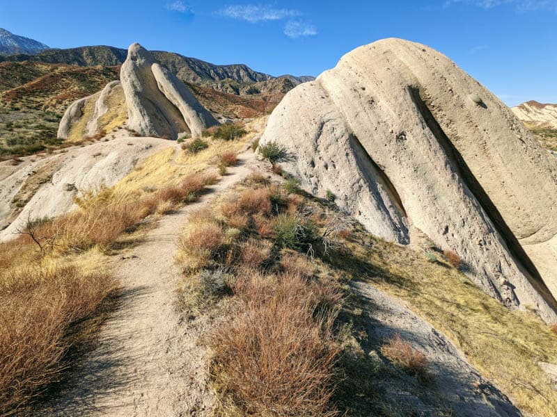 Trail at Mormon Rocks in Phelan, California