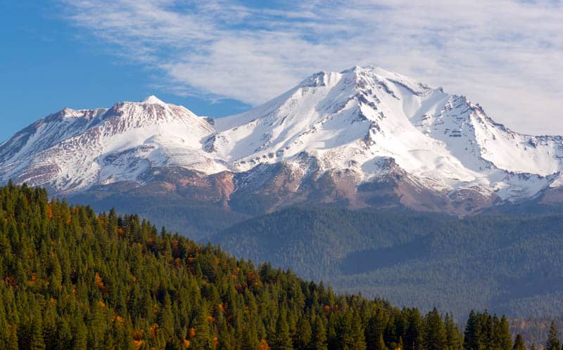 Beautiful Mount Shasta in northeastern California