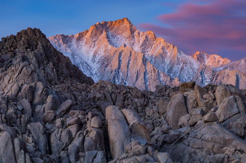 A view of Mount Whitney at Lone Pine