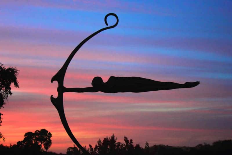 Sunset at Sculpterra Winery in Paso Robles California