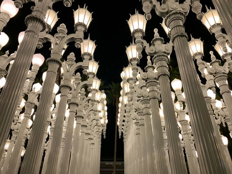 Urban Light at LACMA in Los Angeles, California