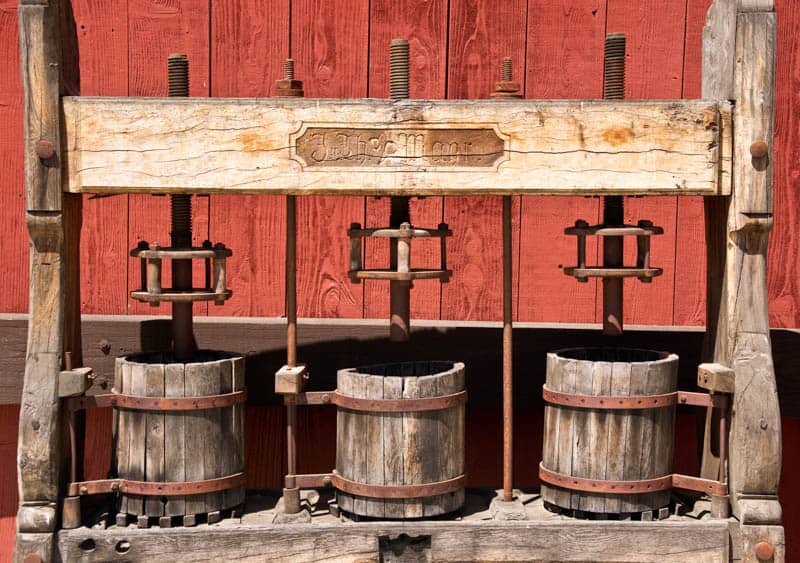 Vintage Wine Presses in Paso Robles California