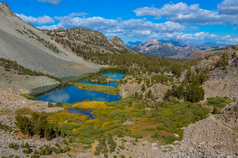 A view of Barney Lake in the Eastern Sierra of California