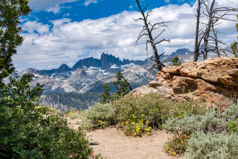 A view of the Minarets in Mammoth Lakes California