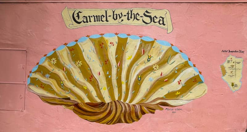 Shell mural in Carmel California