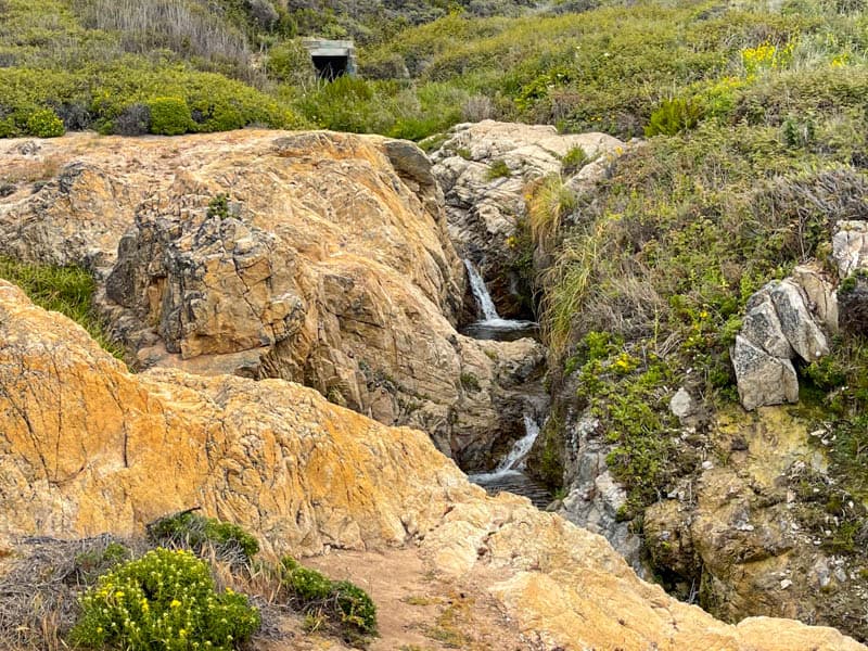 Soberandes Creek cascades in the spring: Garrapata State Park, California