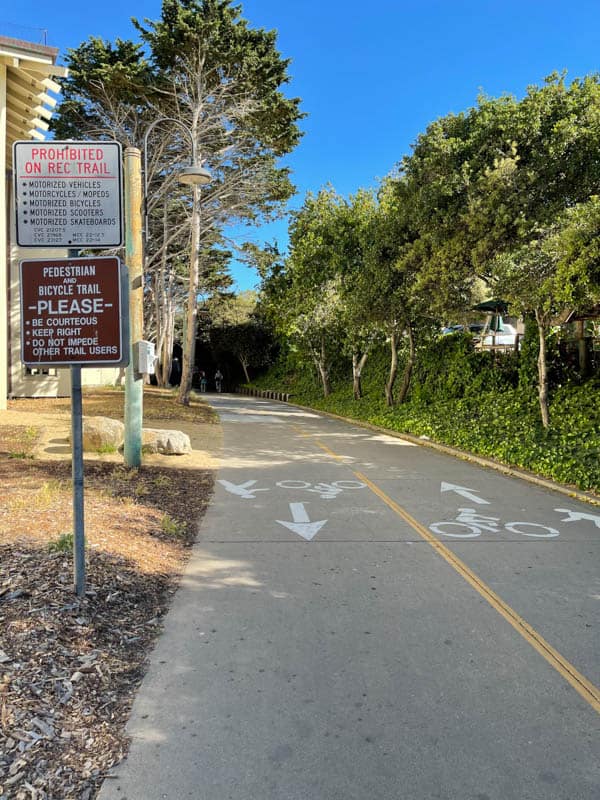 Monterey Bay Coastal Recreation Trail at Cannery Row in Monterey  California