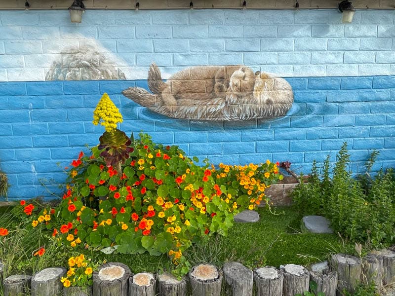 Sea otter mural in Morro Bay, California