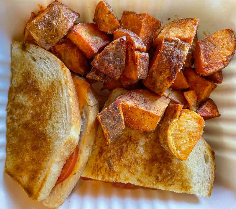 The Spicy Tom cheese sandwich from Frankie and Lola in Morro Bay, California