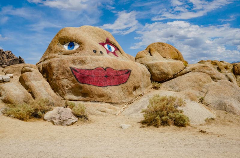 The Painted Face of Alabama Hills in California