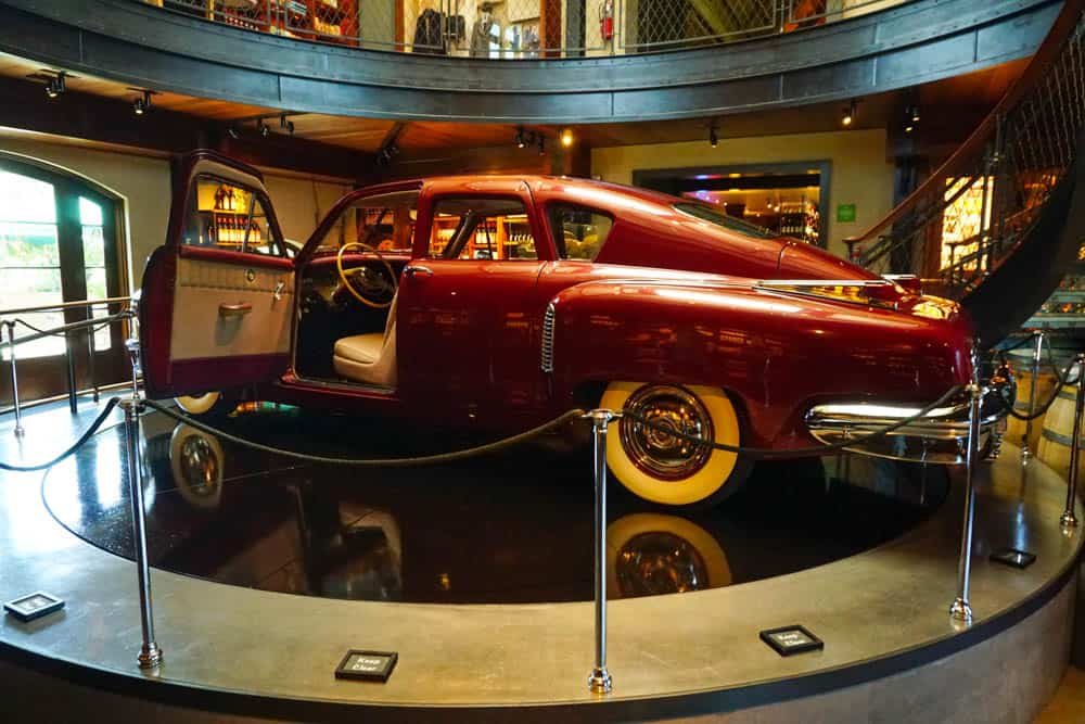 The red car from Tucker: The Man and His Dream at the Movie Gallery at the Coppola Winery in Geyserville, CA