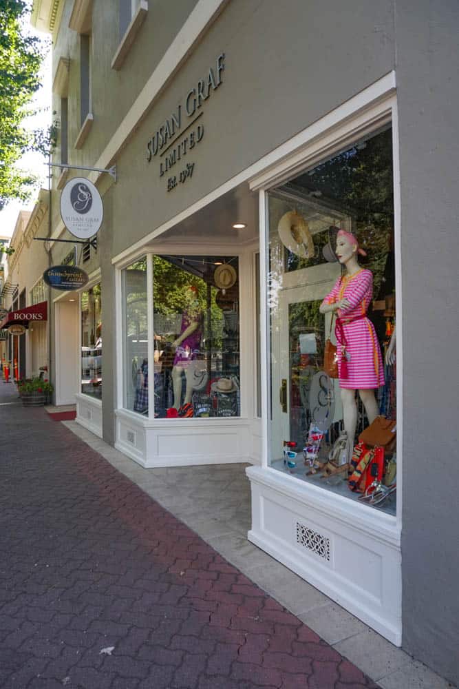 Susan Graf Limited on the square in Healdsburg, California