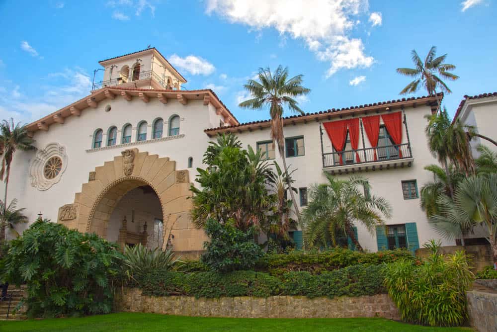 The beautiful County Courthouse in Santa Barbara, CA