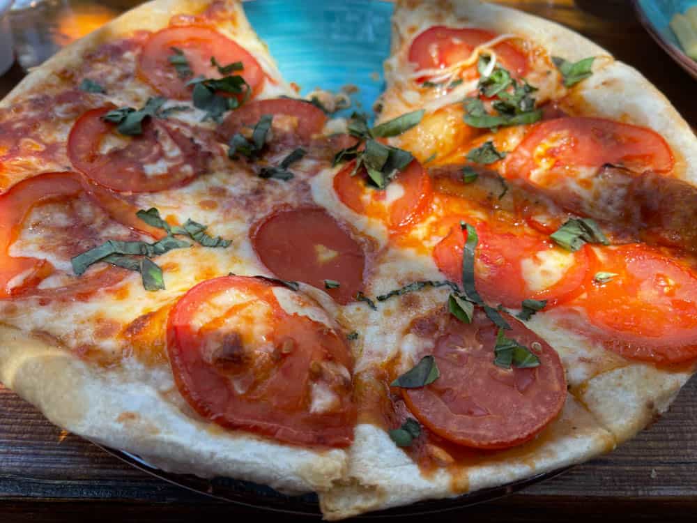 Margherita pizza at The Forge in Carmel, California