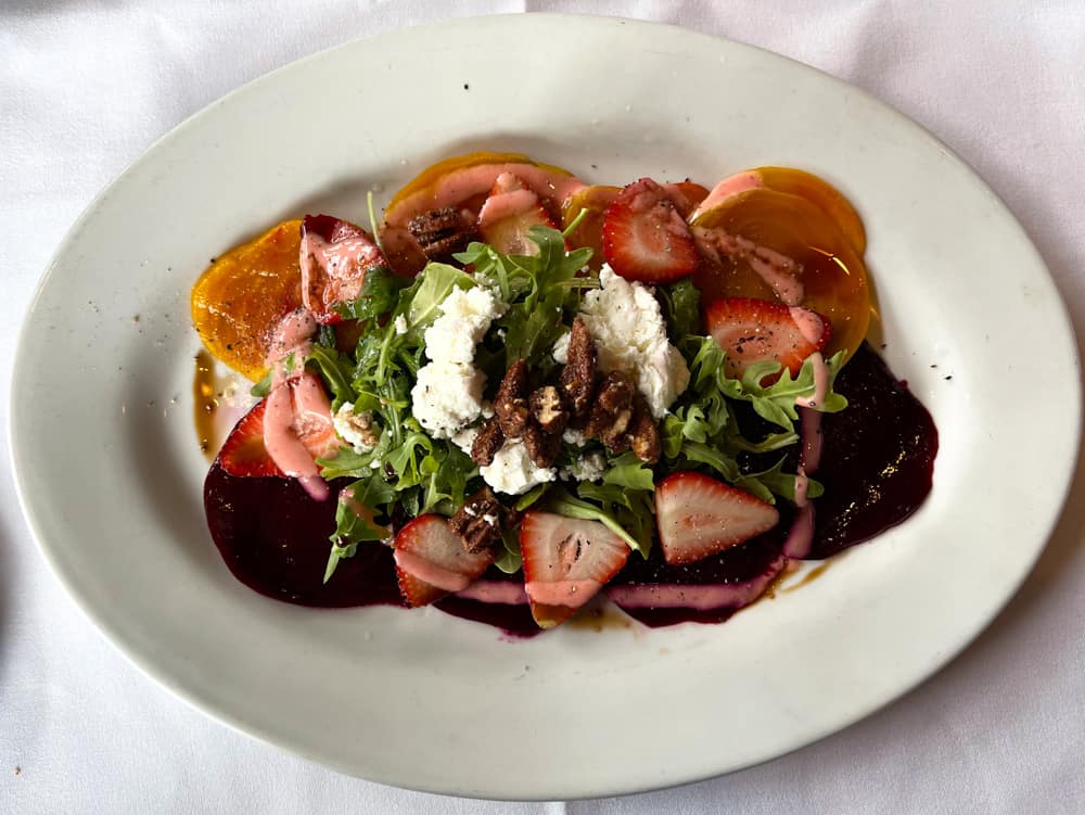 Beet salad at Giuseppe's in Pismo Beach