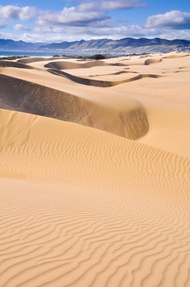 Sand dunes at Oceano near Pismo Beach in California