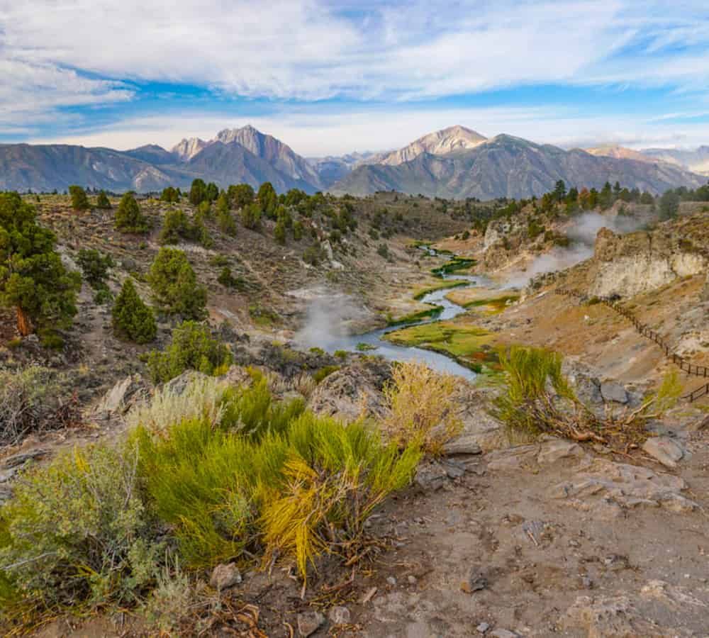 Hot Creek Geological Site near Mammoth Lakes, CA