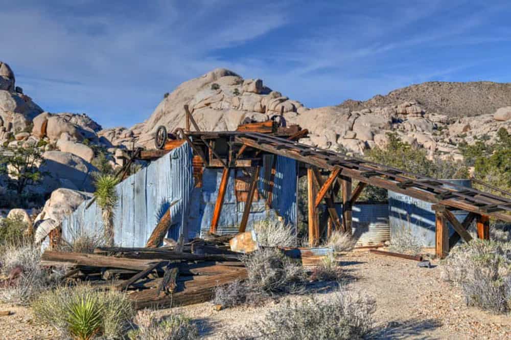 Wall Street Mill in Joshua Tree National Park in Southern California