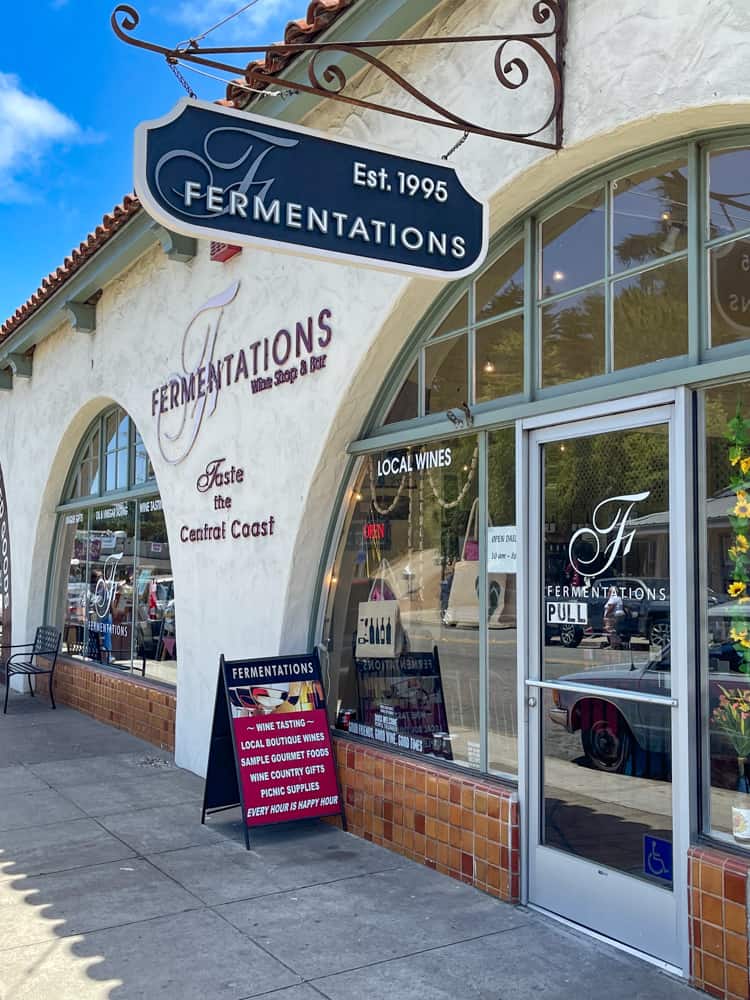 Fermentations offers wine tasting in Cambria Village in Central California