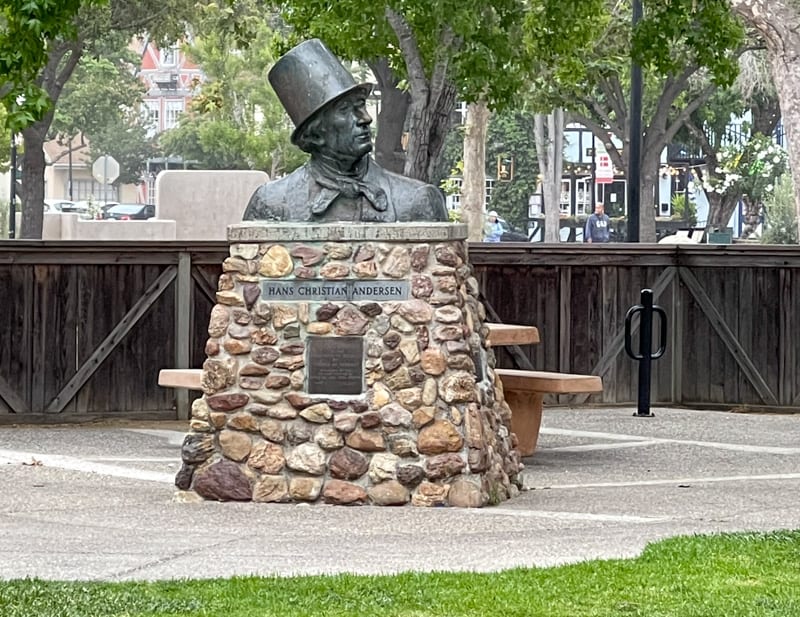 Hans Christian Andersen Bust in Solvang, California