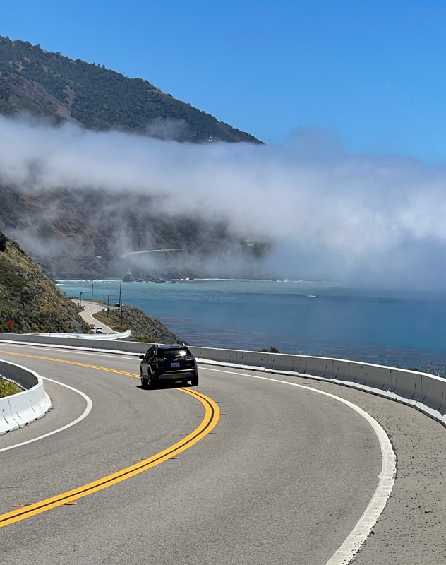Big Sur drive along California Highway 1