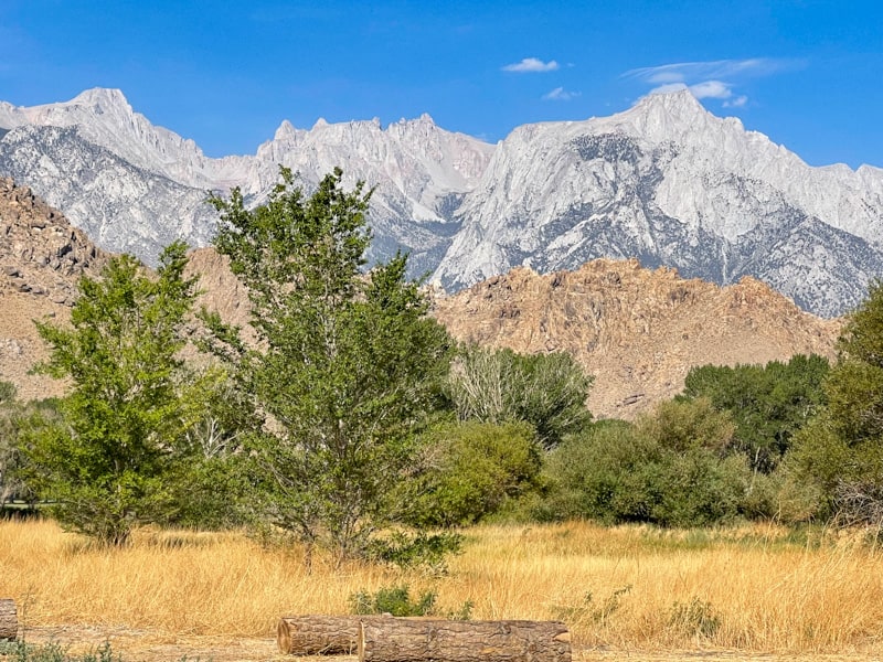 A view of the Sierra from the Eastern Sierra Visitor Center